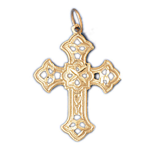 14K GOLD RELIGIOUS CHARM - CROSS #7853