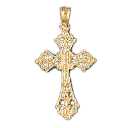 14K GOLD RELIGIOUS CHARM - CROSS #7854