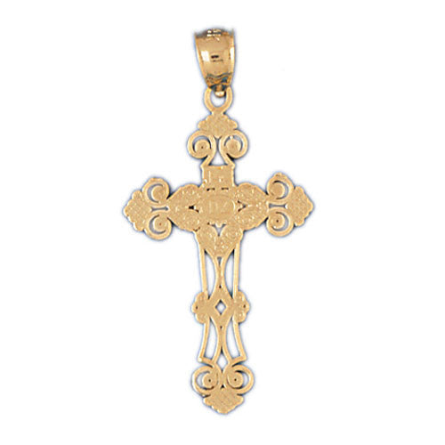 14K GOLD RELIGIOUS CHARM - CROSS #7857