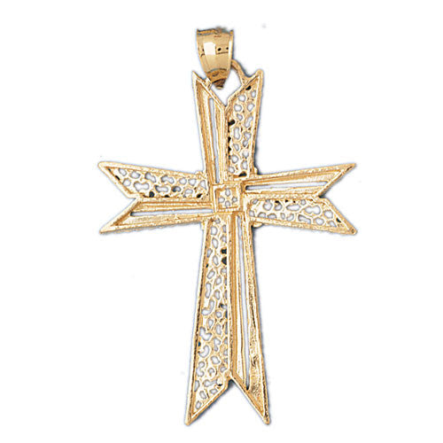 14K GOLD RELIGIOUS CHARM - CROSS #7858