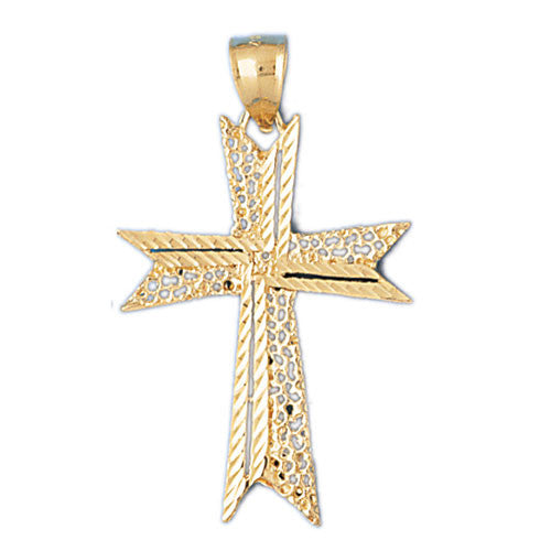 14K GOLD RELIGIOUS CHARM - CROSS #7859