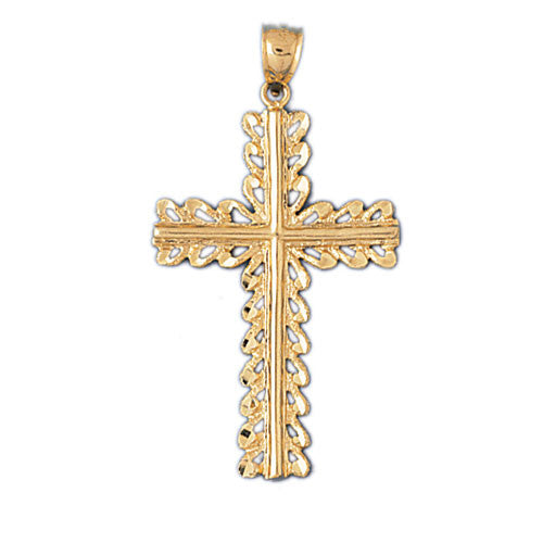 14K GOLD RELIGIOUS CHARM - CROSS #7860