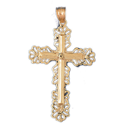 14K GOLD RELIGIOUS CHARM - CROSS #7866