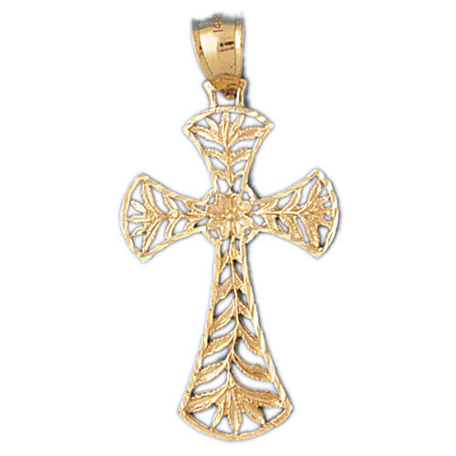 14K GOLD RELIGIOUS CHARM - CROSS #7869