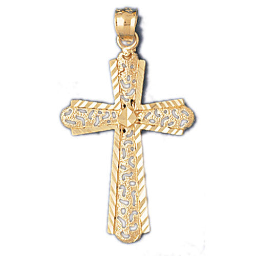 14K GOLD RELIGIOUS CHARM - CROSS #7871