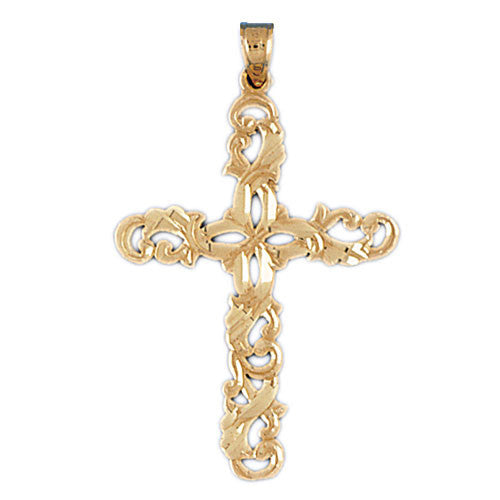 14K GOLD RELIGIOUS CHARM - CROSS #7882