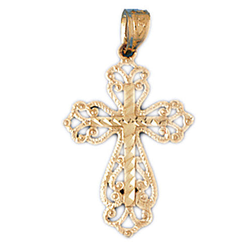 14K GOLD RELIGIOUS CHARM - CROSS #7889