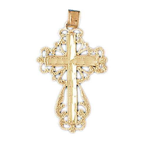 14K GOLD RELIGIOUS CHARM - CROSS #7891