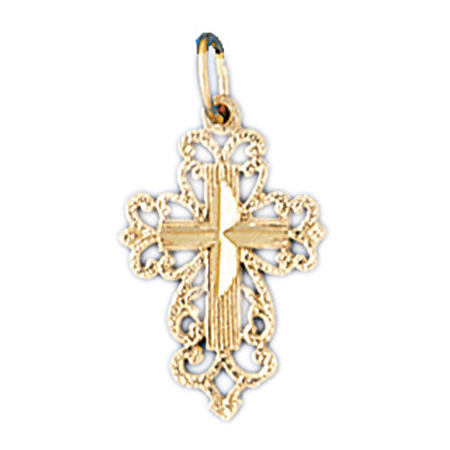 14K GOLD RELIGIOUS CHARM - CROSS #7892