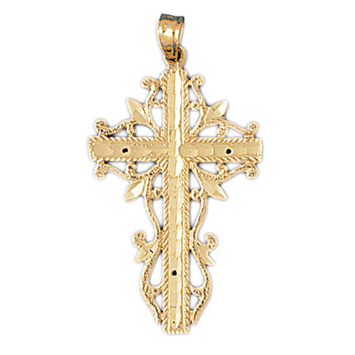 14K GOLD RELIGIOUS CHARM - CROSS #7893