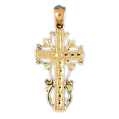14K GOLD RELIGIOUS CHARM - CROSS #7894