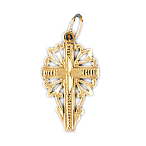 14K GOLD RELIGIOUS CHARM - CROSS #7895