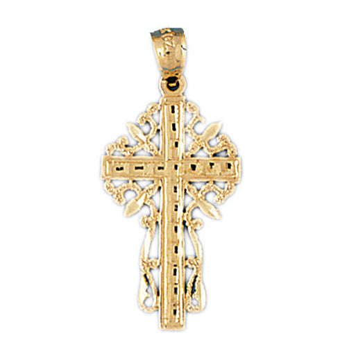 14K GOLD RELIGIOUS CHARM - CROSS #7896