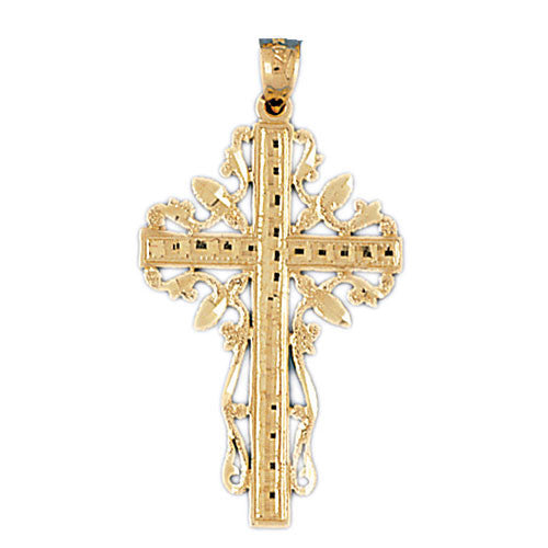 14K GOLD RELIGIOUS CHARM - CROSS #7897