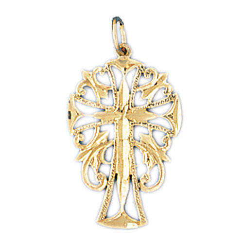 14K GOLD RELIGIOUS CHARM - CROSS #7899
