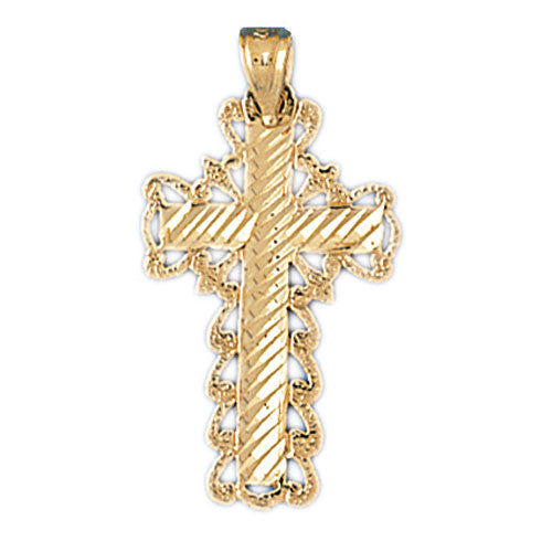 14K GOLD RELIGIOUS CHARM - CROSS #7901