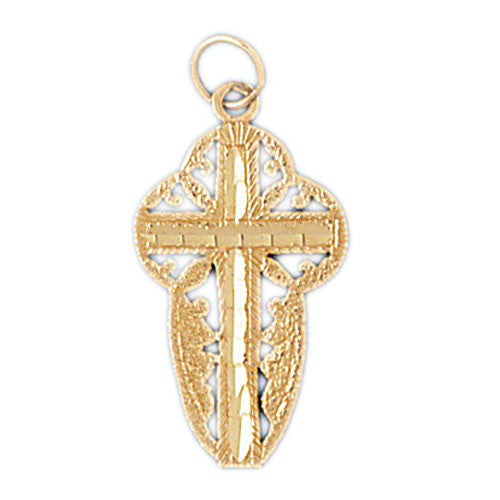 14K GOLD RELIGIOUS CHARM - CROSS #7903