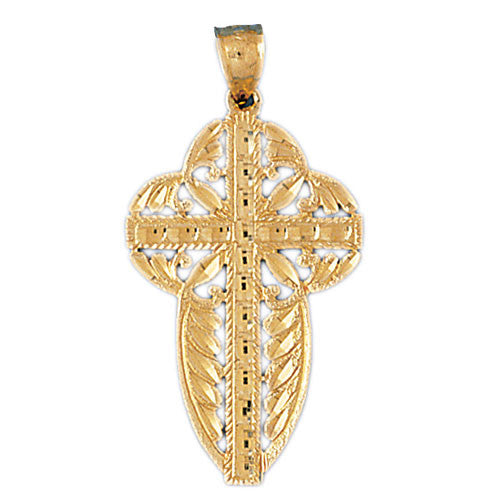 14K GOLD RELIGIOUS CHARM - CROSS #7904