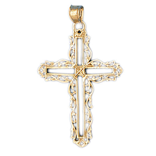 14K GOLD RELIGIOUS CHARM - CROSS #7905