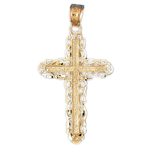 14K GOLD RELIGIOUS CHARM - CROSS #7906