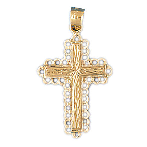 14K GOLD RELIGIOUS CHARM - CROSS #7907