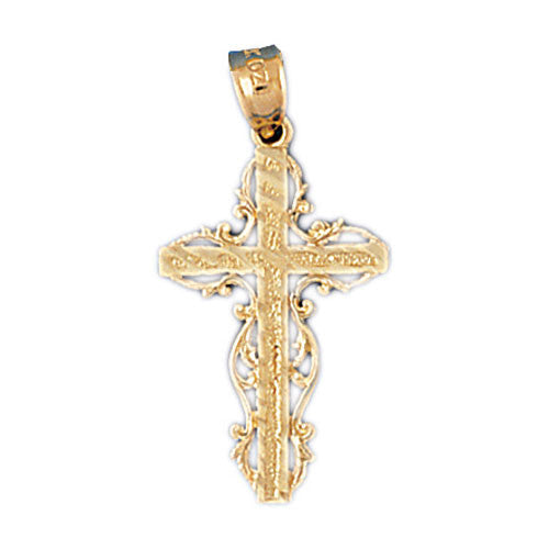 14K GOLD RELIGIOUS CHARM - CROSS #7909