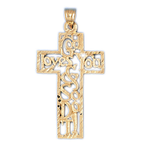 14K GOLD RELIGIOUS CHARM - CROSS #7913