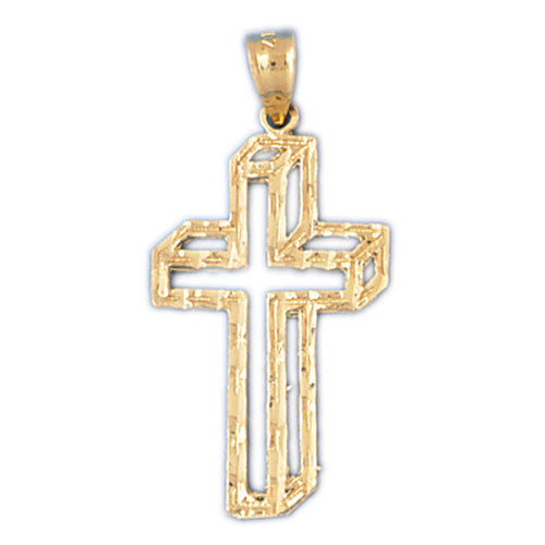 14K GOLD RELIGIOUS CHARM - CROSS #7915