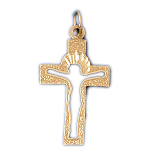 14K GOLD RELIGIOUS CHARM - CROSS #7916