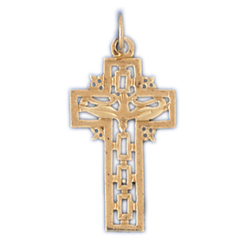14K GOLD RELIGIOUS CHARM - CROSS #7918
