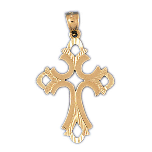 14K GOLD RELIGIOUS CHARM - CROSS #7926