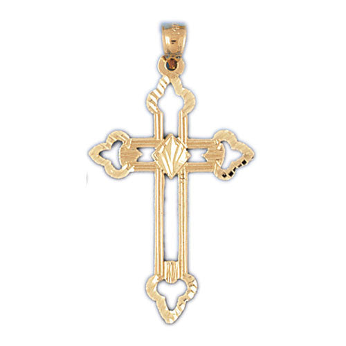 14K GOLD RELIGIOUS CHARM - CROSS #7928