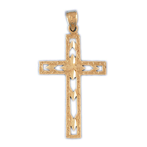 14K GOLD RELIGIOUS CHARM - CROSS #7929