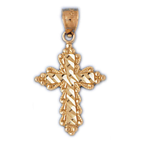 14K GOLD RELIGIOUS CHARM - CROSS #7998