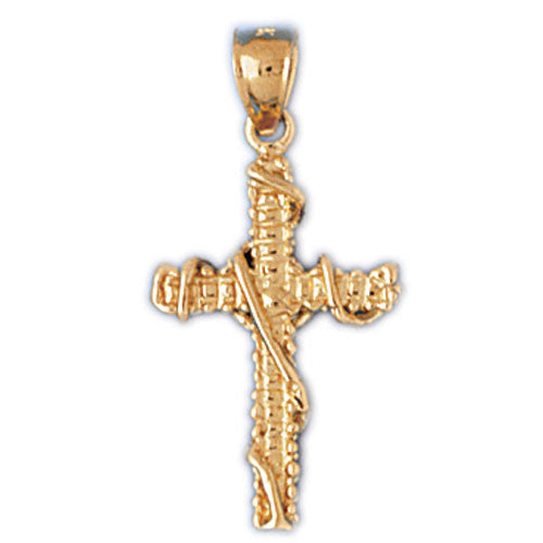 14K GOLD RELIGIOUS CHARM - CROSS #8005