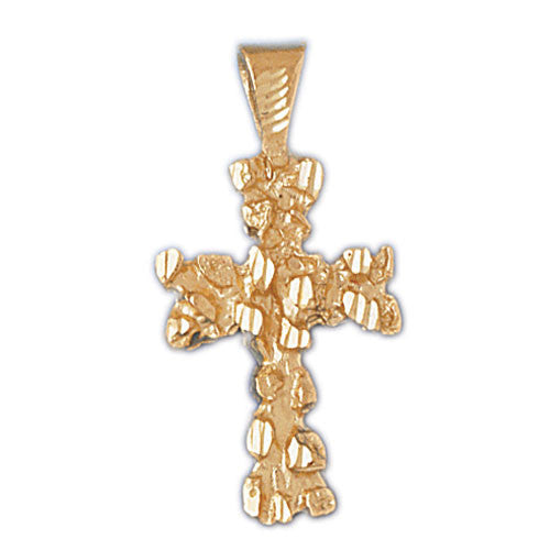 14K GOLD RELIGIOUS CHARM - CROSS #8008