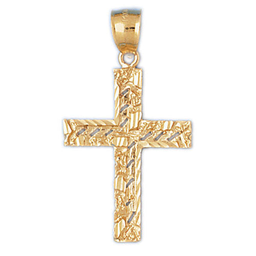 14K GOLD RELIGIOUS CHARM - CROSS #8010