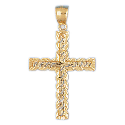 14K GOLD RELIGIOUS CHARM - CROSS #8011