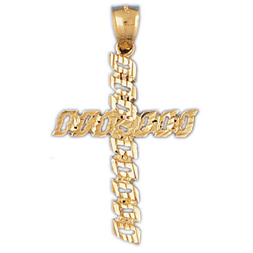 14K GOLD RELIGIOUS CHARM - CROSS #8012