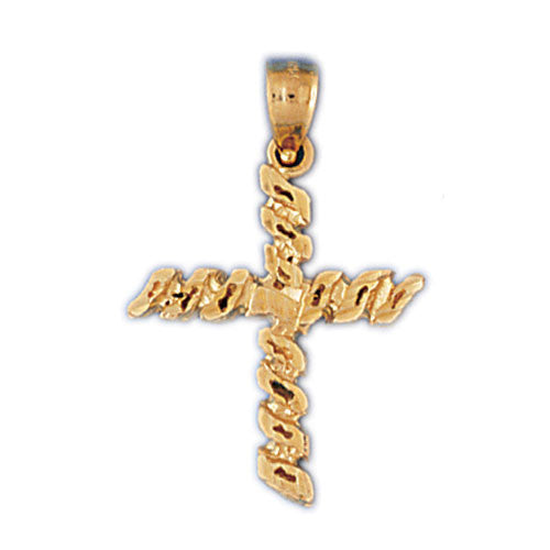 14K GOLD RELIGIOUS CHARM - CROSS #8013