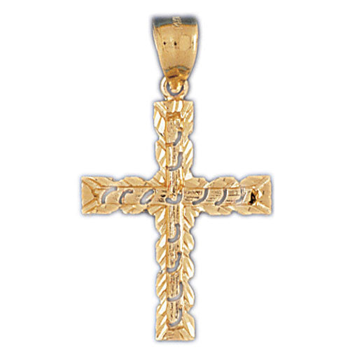 14K GOLD RELIGIOUS CHARM - CROSS #8015
