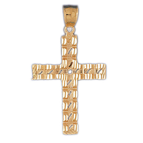 14K GOLD RELIGIOUS CHARM - CROSS #8016