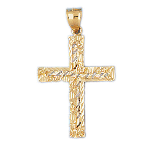 14K GOLD RELIGIOUS CHARM - CROSS #8017