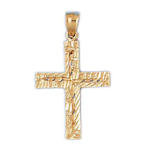 14K GOLD RELIGIOUS CHARM - CROSS #8018