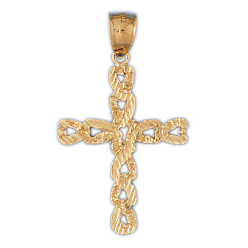 14K GOLD RELIGIOUS CHARM - CROSS #8023