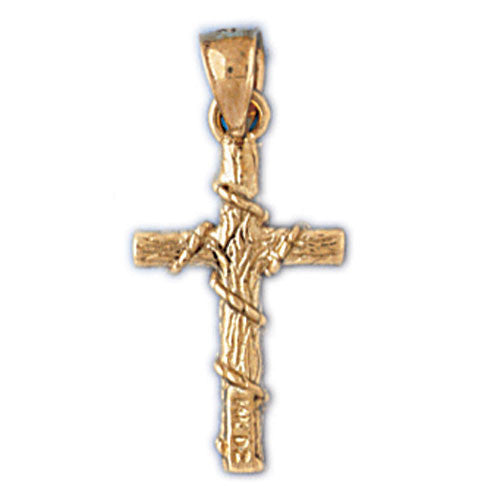 14K GOLD RELIGIOUS CHARM - CROSS #8025