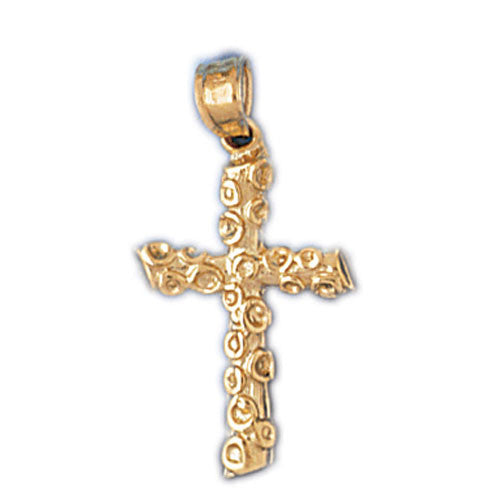14K GOLD RELIGIOUS CHARM - CROSS #8027