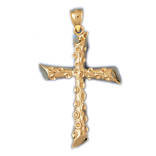14K GOLD RELIGIOUS CHARM - CROSS #8028
