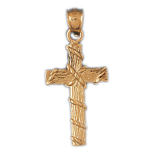 14K GOLD RELIGIOUS CHARM - CROSS #8033