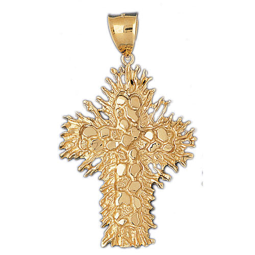 14K GOLD RELIGIOUS CHARM - CROSS #8035